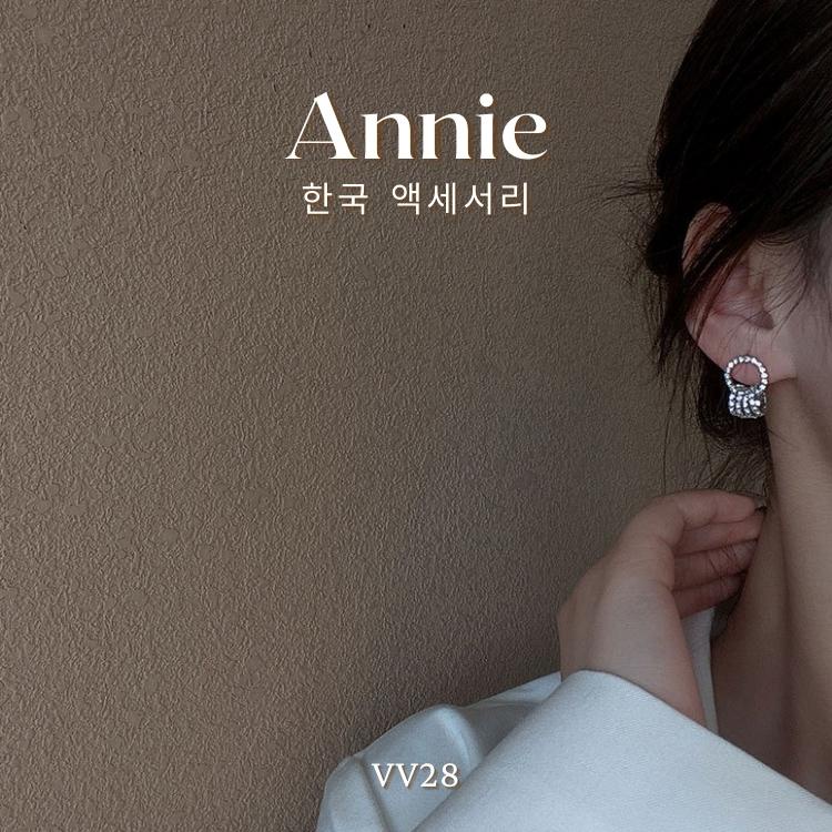 Bông tai bạc zircon cao cấp phong cách hiện đại sang trọng ANNIE