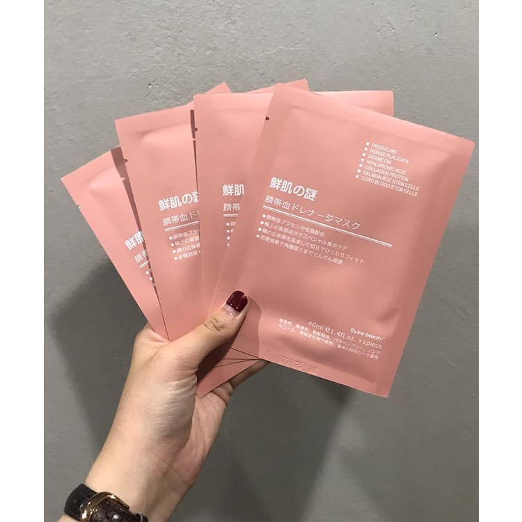 Mặt nạ nhau thai chính hãng Nhật Bản dưỡng trắng da, cung cấp độ ẩm, tái tạo da