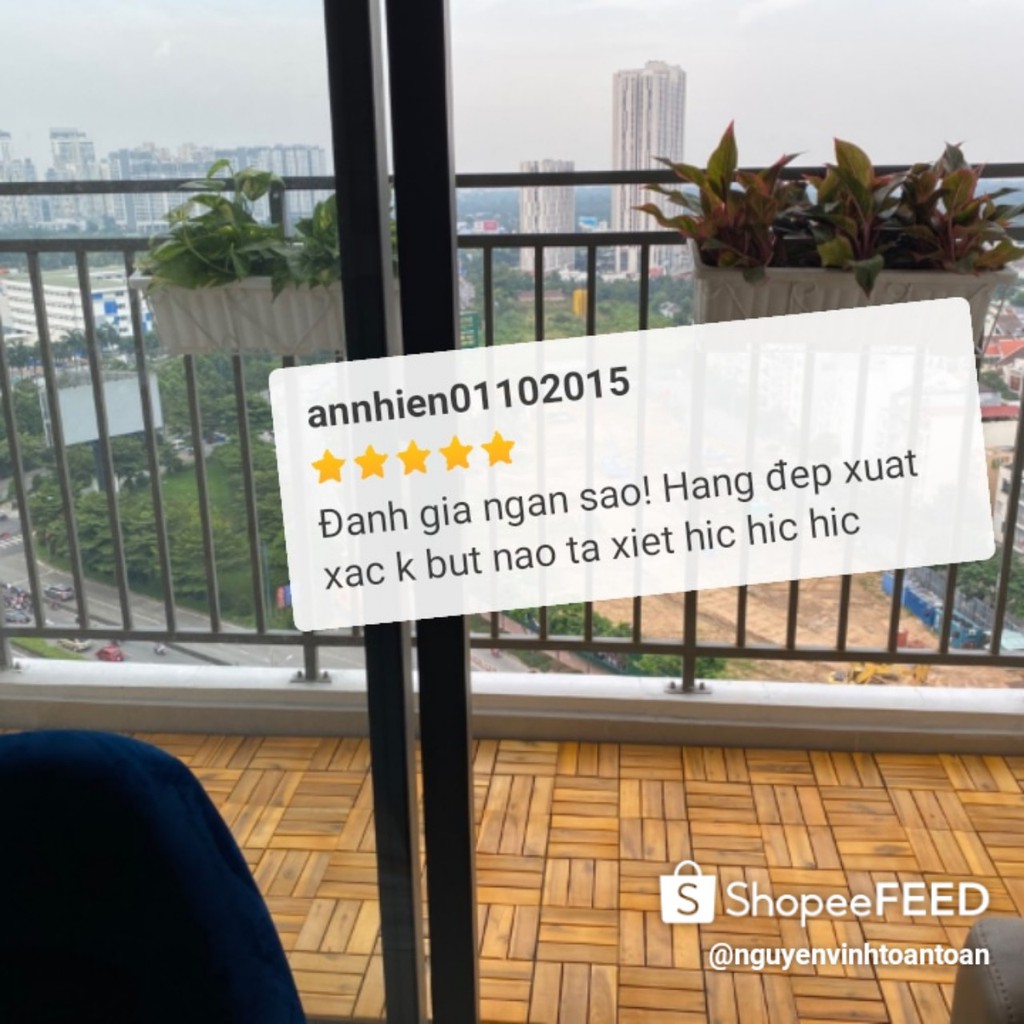Combo 40 tấm sàn gỗ ban công, nhà tắm, đẹp và êm chân, IKLV, loại 12 nan, màu vàng chanh | BigBuy360 - bigbuy360.vn