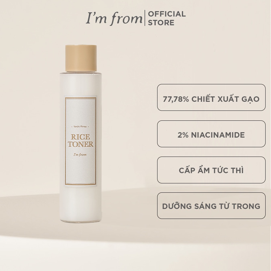 Nước hoa hồng chiết xuất gạo I'm From Rice Toner 150ml