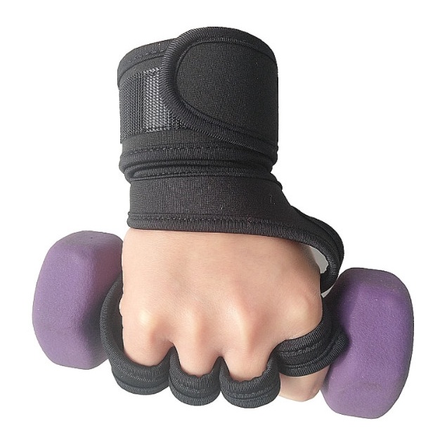 Găng Tay Xỏ Ngón Quấn Cổ Tay Hỗ Trợ Giảm Chai Tay Khi Tập GYM.