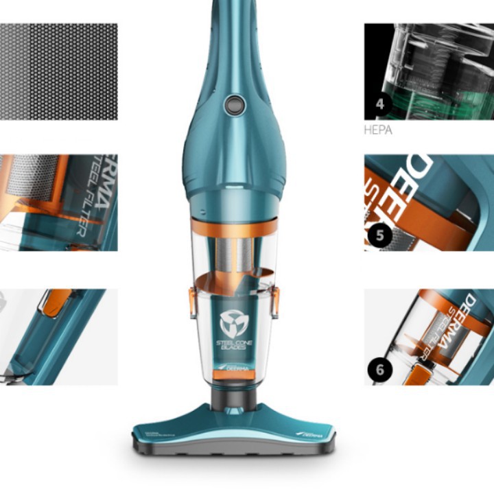 Máy hút bụi cầm tay Deerma DX900 Lọc Inox Vacuum Cleaner - Công suất 600W - Lực hút 14.000Pa