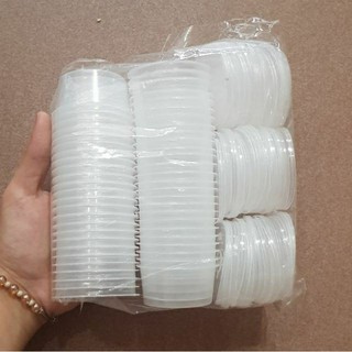 Combo 25 Hộp nhựa bánh flan có nắp an toàn, bền đẹp
