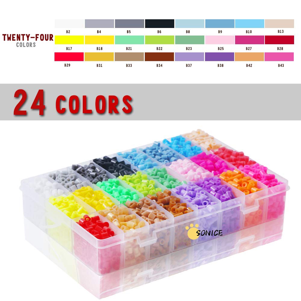 Bộ Hạt Nhựa 5.5MM Sáng Tạo Cho Bé Tự Làm Đồ Thủ Công