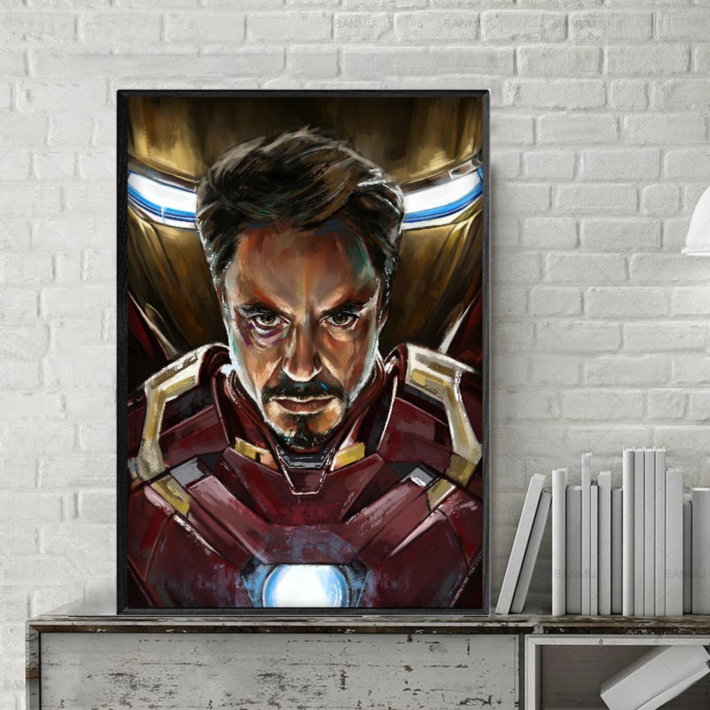 Tranh Decor Treo Tường Canvas Marvel Iron Man Siêu Anh Hùng  Kích Thước Theo Yêu Của  Khách