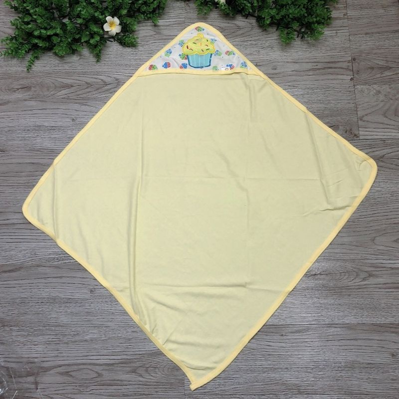 Chăn ủ cotton 1 lớp thêu hình cho bé sơ sinh