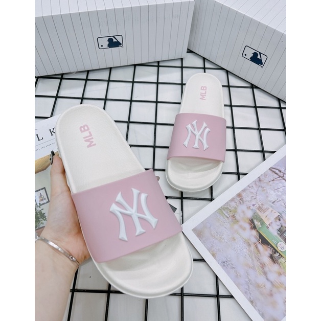 [CHÍNH HÃNG] DÉP MLB NỘI ĐỊA HÀN NY LA CAO SU  - DÉP QUAI NGANG CHỐNG NƯỚC - CÓ BILL MUA HÀNG