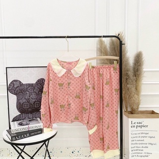 bộ pijama tay dài lụa satin