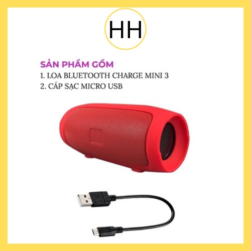 Loa Bluetooth Không Dây Cầm Tay Charge 3 Mini Nghe Nhạc Hay, Hỗ Trợ Cắm Usb Thẻ Nhớ Tf Nhỏ Gọn Giá Rẻ - bảo hành 1 năm