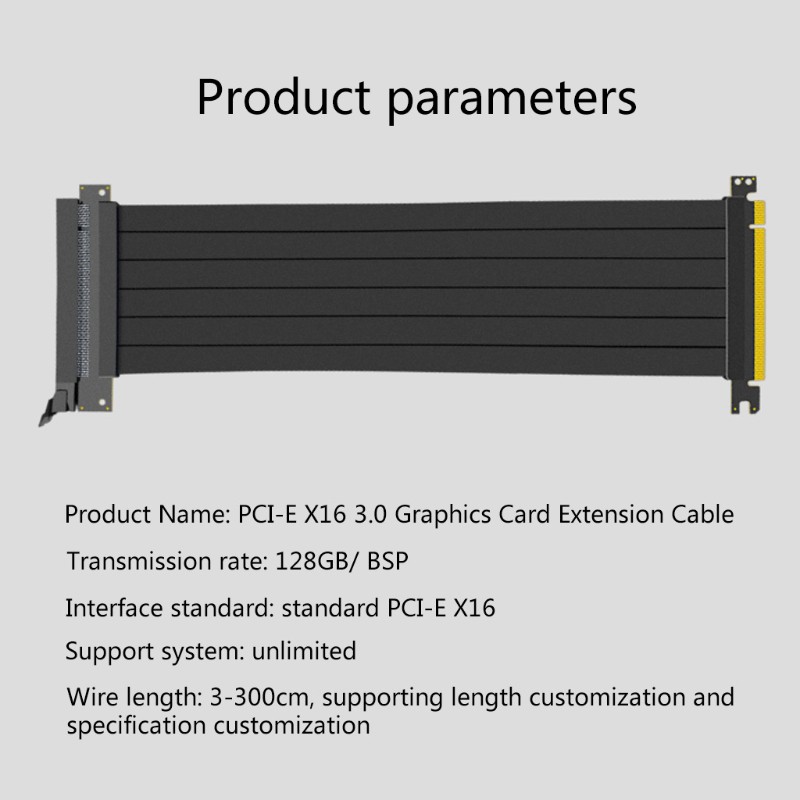 Dây cáp mở rộng Pci Express Riser Full tốc độ 3.0 Pcie X16 dài 30cm chuyên dụng cho Gpu