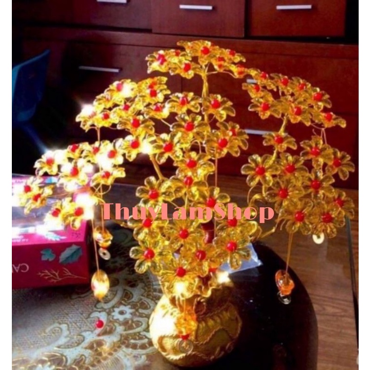 Set trọn bộ nguyên liệu làm cây cành vàng lá ngọc thu hut tài lộc teưng tết