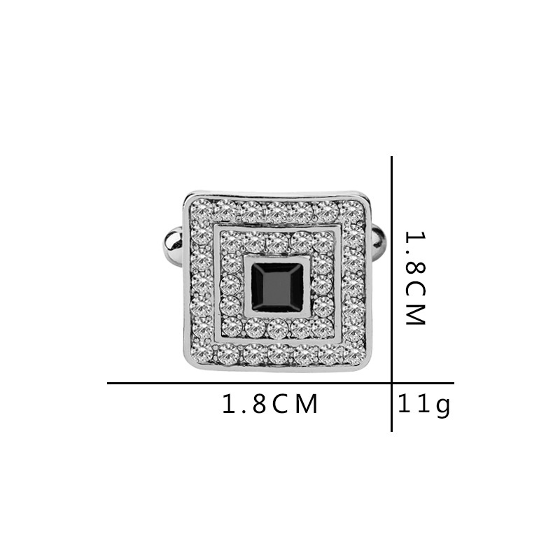 [NF] Khuy Măng Sét Đính Kim Cương Tráng Men Phong Cách Pháp Sáng Tạo Thời Trang Mới Cho Nam