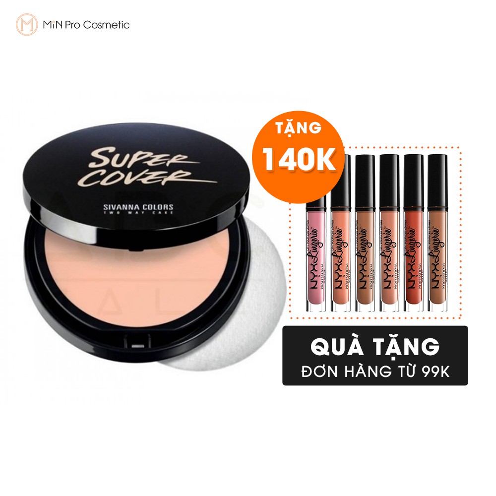 Phấn phủ nén Sivanna Super Cover SPF15 HF201