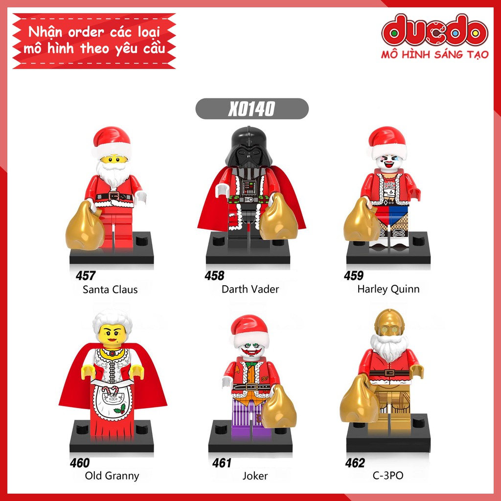 Minifigures các nhân vật hóa trang ông già Noel tuyệt đẹp - Đồ chơi Lắp ghép Xếp hình Mini Mô hình XINH 0140