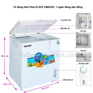 Tủ đông Hòa Phát HCF 336S1Đ1 162 lít (Miễn phí giao tại HCM-ngoài tỉnh liên hệ shop)