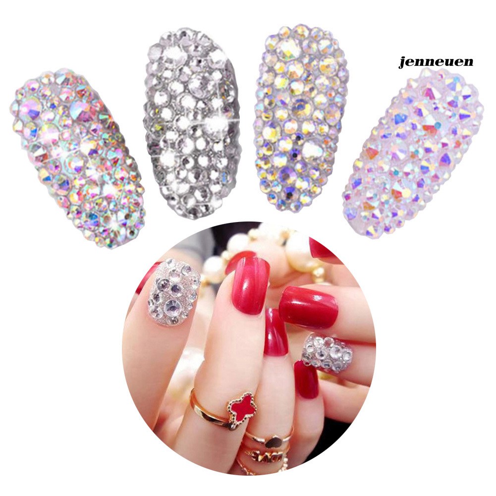 [Hàng mới về] Hộp 12 ngăn 1440 hạt phụ kiện đá đính móng trang trí nghệ thuật