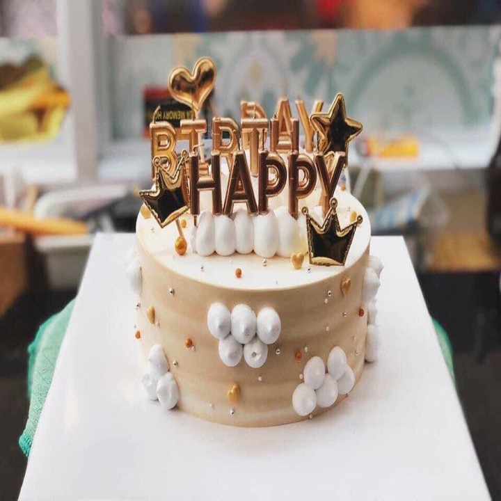 nến trang trí sinh nhật [FREESHIP❤️] Bộ nến nhũ Happy Birthday - nến sinh nhật