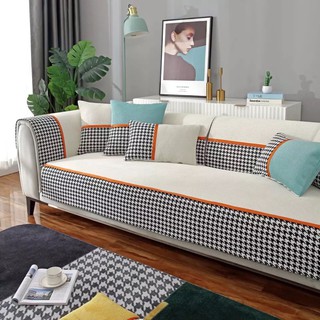 bọc sofa nỉ mềm kẻ 706 size 70*70cm
