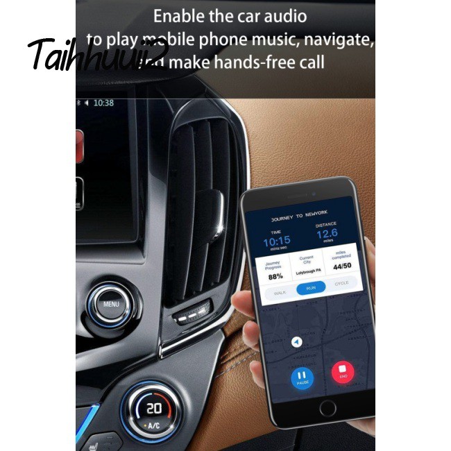 Huuii Bluetooth 5.0 Car Audio receiver Kit Receiver  Adapter Aux Mp3 Music Player With Mic Handsfree Support Tf Card Playback