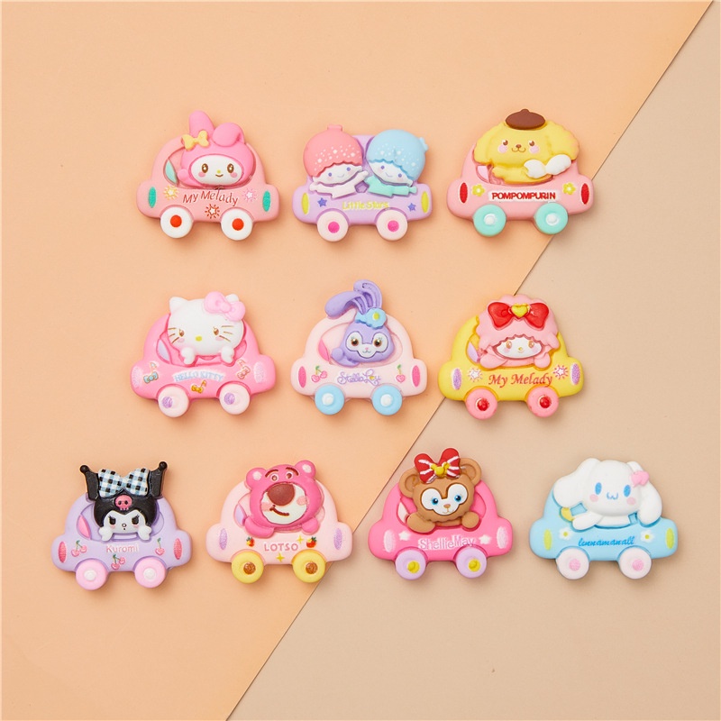 xe hoạt hình Resin phụ kiện dép Crocs charm DIY khóa giày crocs jibbitz Nhựa trang sức Phụ kiện trang trí giày crocs nút trang trí điện thoại di động Nắp đậy / Khung ảnh / Cốc nước / Túi Nguyên liệu làm phụ kiện handmade sáng tạo