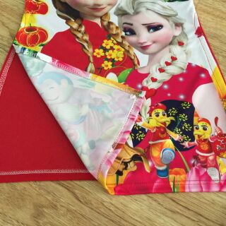 Bộ áo dài bé gái elsa