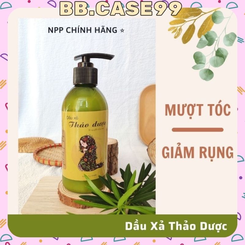 Dầu Xả Thảo Dược Thiên Nhiên 300ml Siêu Mềm Mượt Cho Mái Tóc - Nha Đam, Dầu Dừa - bb.case99