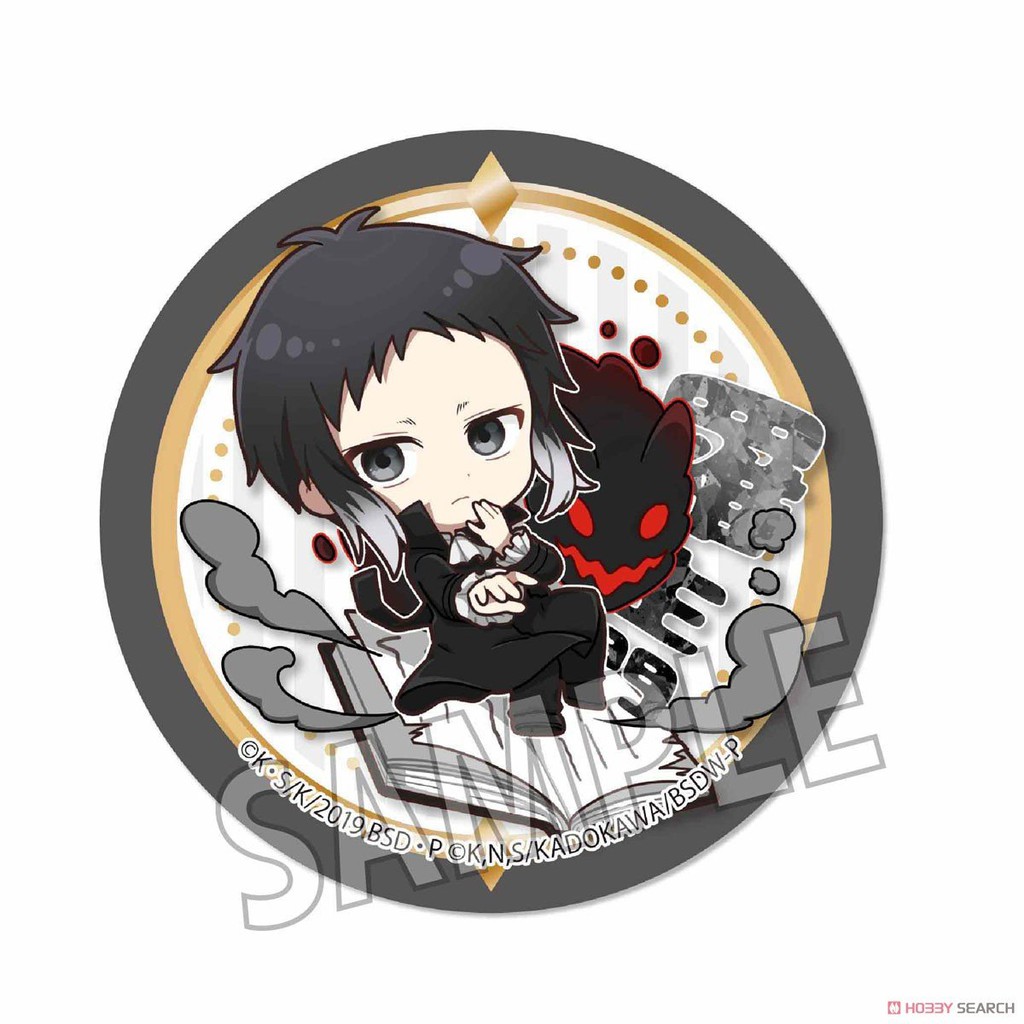 Huy hiệu IN HÌNH Bungou Stray Dogs Văn hào lưu lạc anime chibi dễ thương tiện lợi