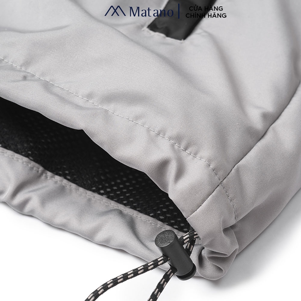 Áo khoác dù nam MATANO AK025 có nón, vải dù bóng đẹp, may 2 lớp dày dặn, phối 2 màu trẻ trung