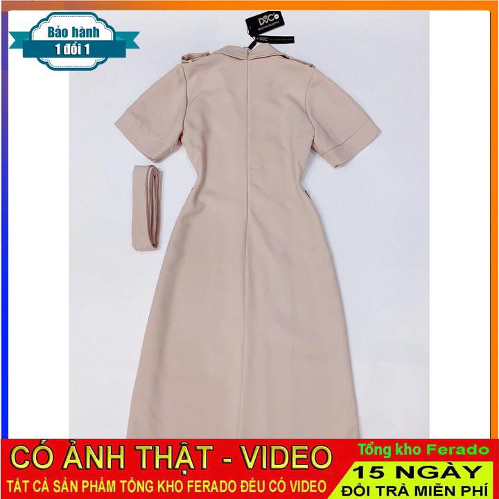 [ xả kho ] MiD Đầm nữ cổ sơ mi hồng V1197 Mie Design kèm ảnh thật