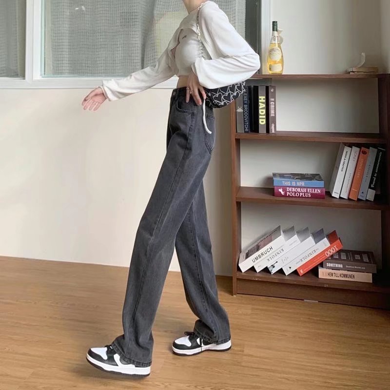 Quần Jeans Dài Ống Rộng Thời Trang Dành Cho Nữ