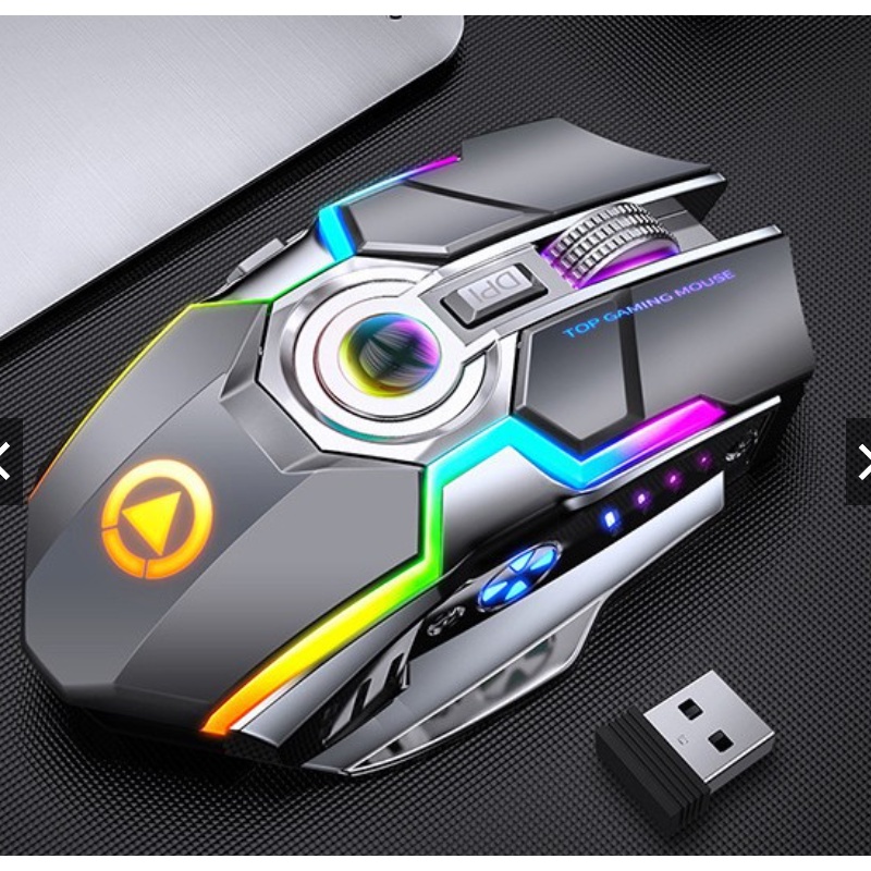 Chuột không dây Coputa chuột máy tính gaming laptop silent A5 Led RBG 7 màu