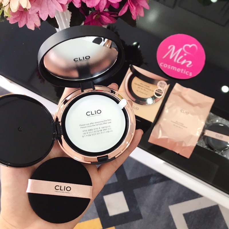 [100% AUTH] PHẤN NƯỚC CLIO KILL COVER FOUNWEAR XP/ ALL NEW/ GLOW/ NUDISM VELVETWEAR CUSHION XP SPF 50+PA+++