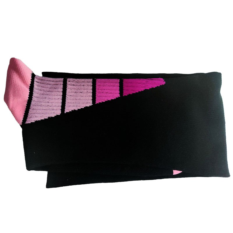 Vớ ống dài vải lụa nylon latex thiết kế bó sát phong cách thể thao phối màu hồng size M