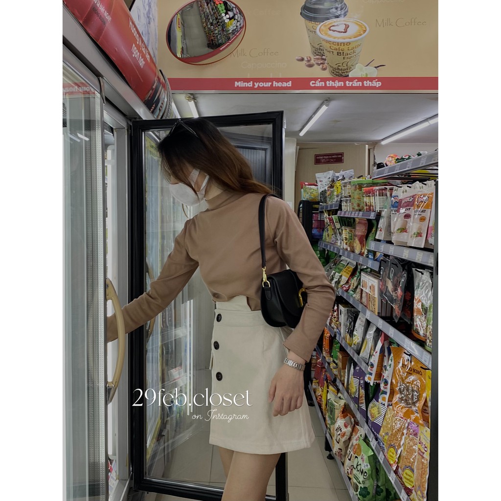 [Ảnh thật/Video] Áo giữ nhiệt lót lông cổ 3 phân - 29feb.closet