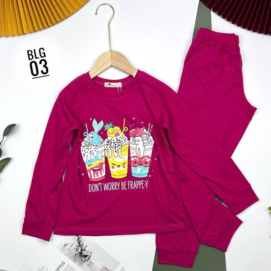 Bộ cotton thu đông bé gái mác litibaby, size đại cho bé từ 8/16T, tương dduong 25 - 47kg