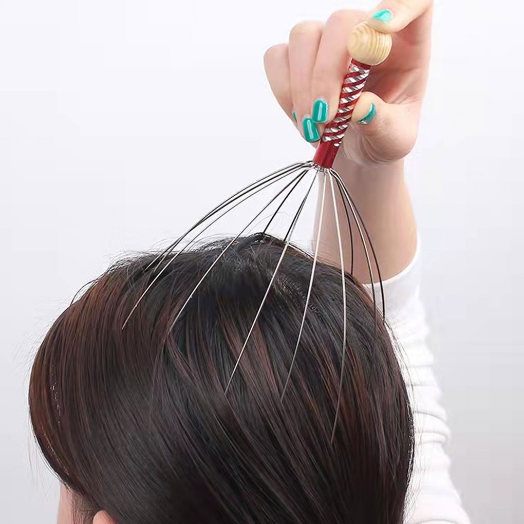 [Hàng mới về] Dụng cụ mát xa da đầu bằng thép không gỉ màu sắc ngẫu nhiên tiện dụng