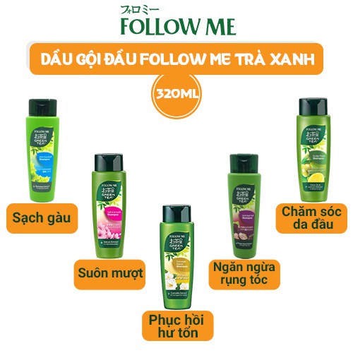 Dầu Gội Đầu Follow Me Trà Xanh Sạch Gàu Ngăn Rụng Tóc - 320ml