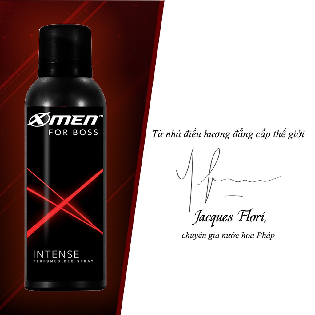 [COMBO ] Combo 2 Xịt Khử Mùi XMen For Boss Intense 150ml/chai