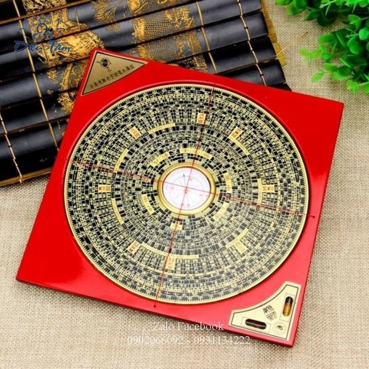 La kinh la bàn phong thuỷ 20cm chỉ hướng đồ phong thuỷ trang trí bằng gỗ và hợp kim cao cấp