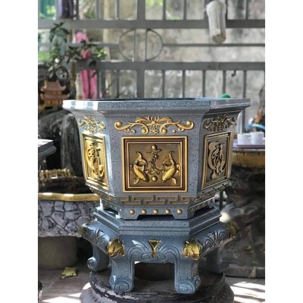 Khuôn chậu lục giác 60 Việt Nam  Cá Chép Tài Lộc