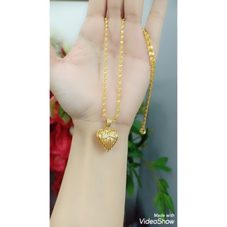 Dây chuyền nữ trái tim mạ vàng TH1