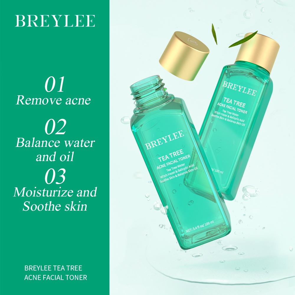 Breylee Tinh Chất Tràm Trà Hỗ Trợ Giảm Mụn Dưỡng Ẩm Sâu Chăm Sóc Da 100ml