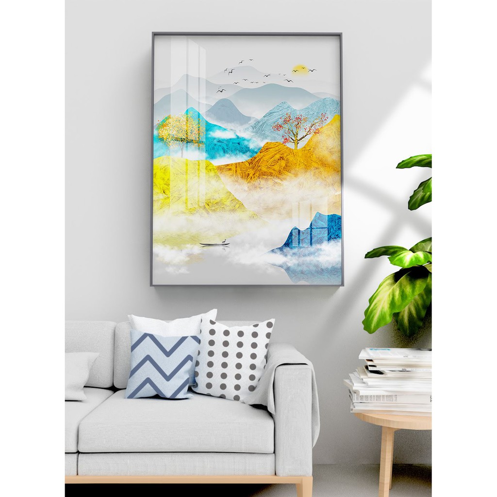 TRANH TREO TƯỜNG  CỠ ĐẠI - GIÁ RẺ KÈM KHUNG -PHONG CÁCH BẮC ÂU TRỪU TƯỢNG- MELYHOME- TB3FGC55