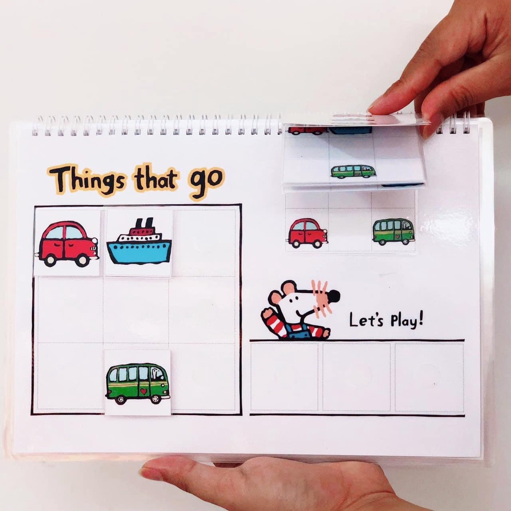 BỘ HỌC LIỆU BÓC DÁN MONTESSORI THING THAT GO.