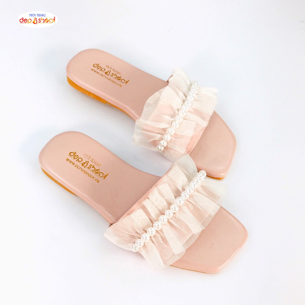 Dép Lê quai ngang Nhún Bèo Quai Ngọc có size lớn 42 43