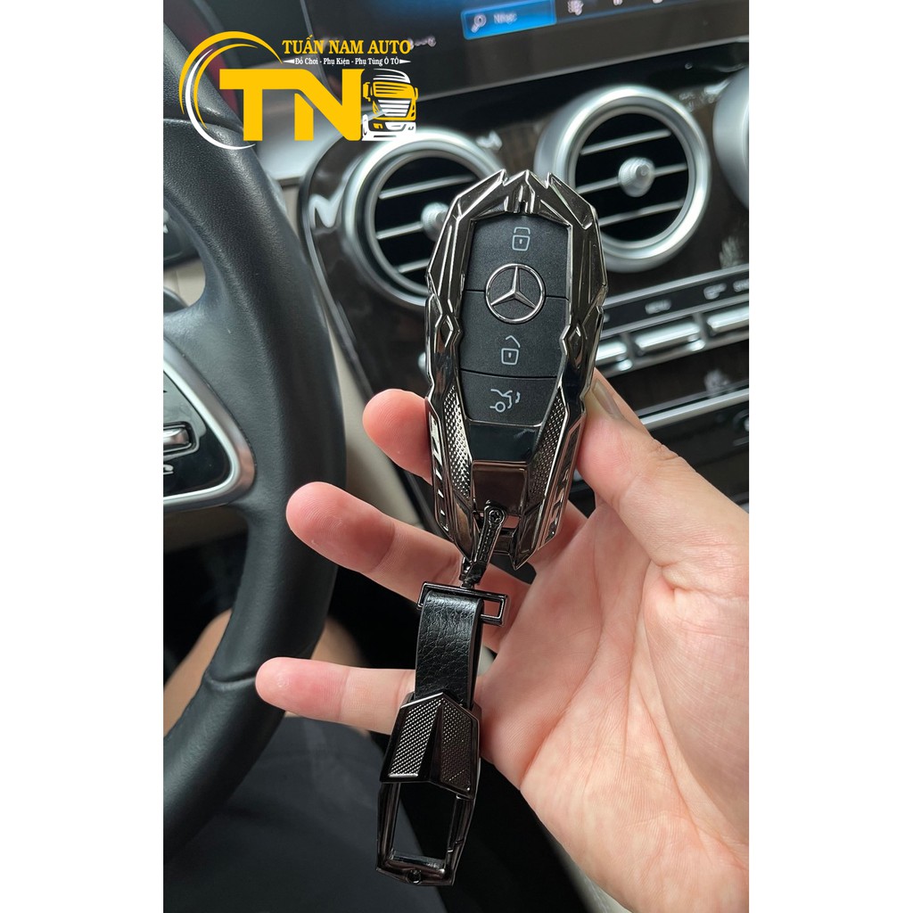 ỐP KHÓA MERCEDES HỢP KIM CAO CẤP SANG TRỌNG MẪU MỚI NHẤT CHÌA HÌNH LÁ