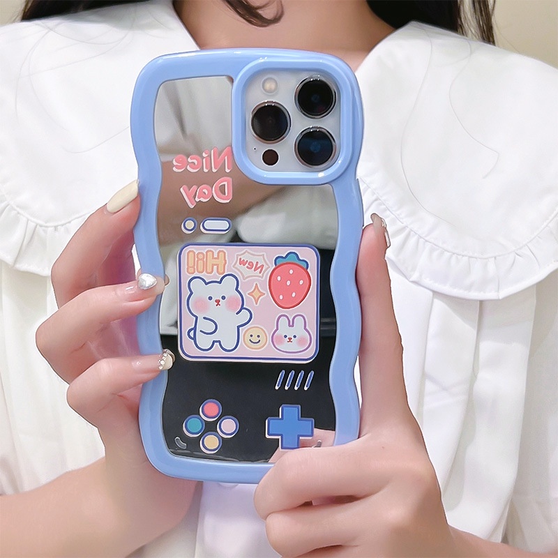 Ốp lưng iphone Ốp Điện Thoại Họa Tiết Ren Tráng Gương Cho iphone 13Promax 11 14pro 6 7 8 plus Dinuo case
