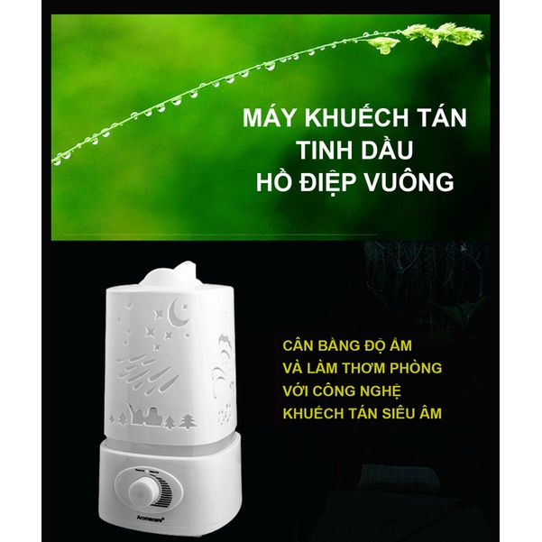 Máy Xông Tinh Dầu Hồ Điệp Vuông 1500ml GULIFE-MKTHD99, Kèm Quà Tặng, Cân Bằng Độ Ẩm &amp; Làm Thơm Phòng  – BH 12 Tháng