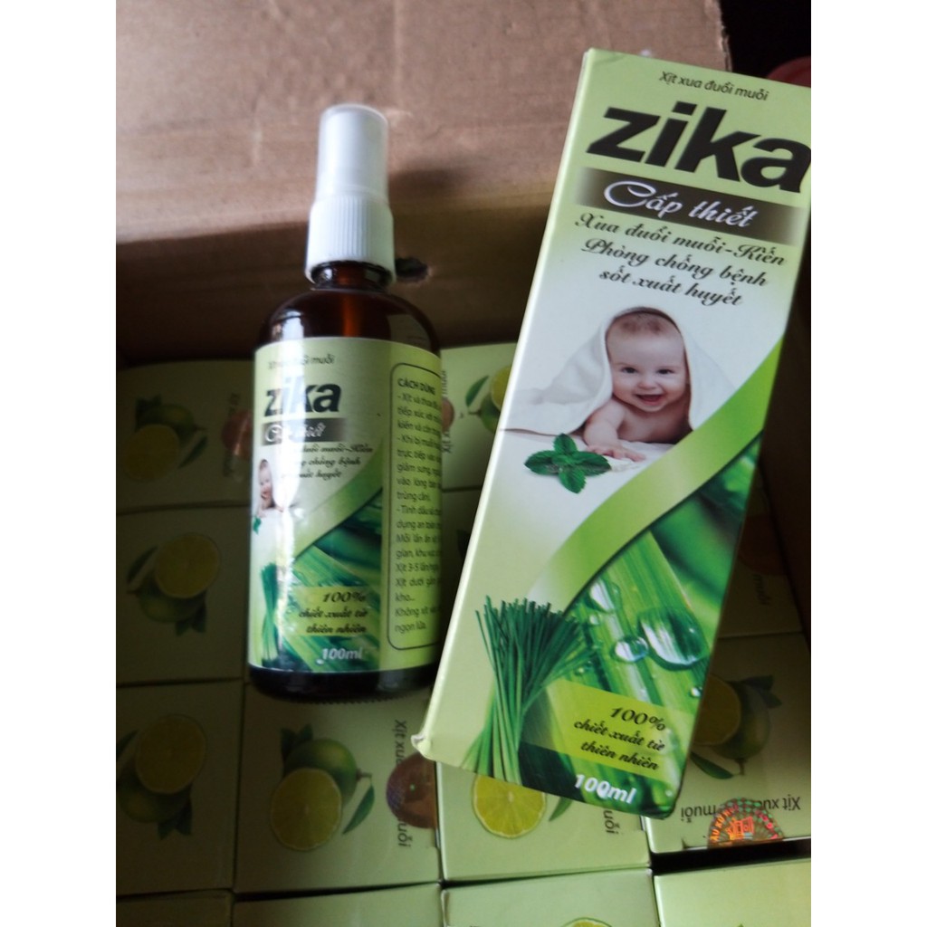 Tinh Dầu Xả Chanh - Zika 100ml - Xua đuổi muỗi - Kiến - Phòng ngừa sốt xuất huyết