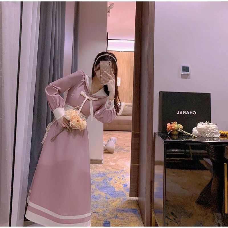 ĐẦM RETRO TIỂU THƯ DÁNG DÀI MIDI PHONG CÁCH CÔ GÁI PHÁP - Tie Dye Boutique 🦩🦩